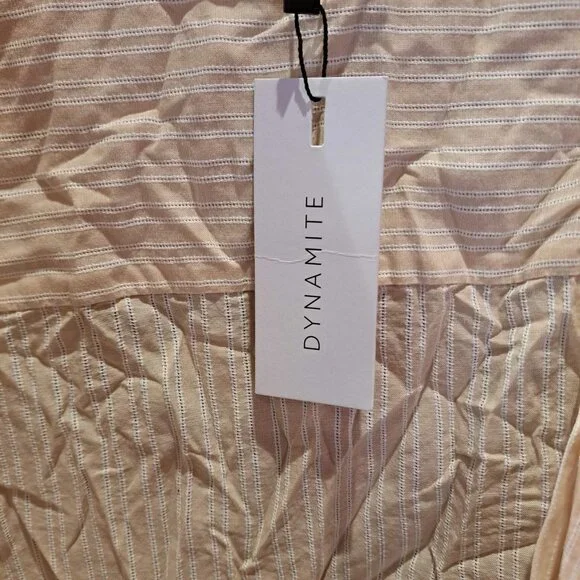 Crossover cropped striped shirt 100% Cotton - Picture 7 of 12